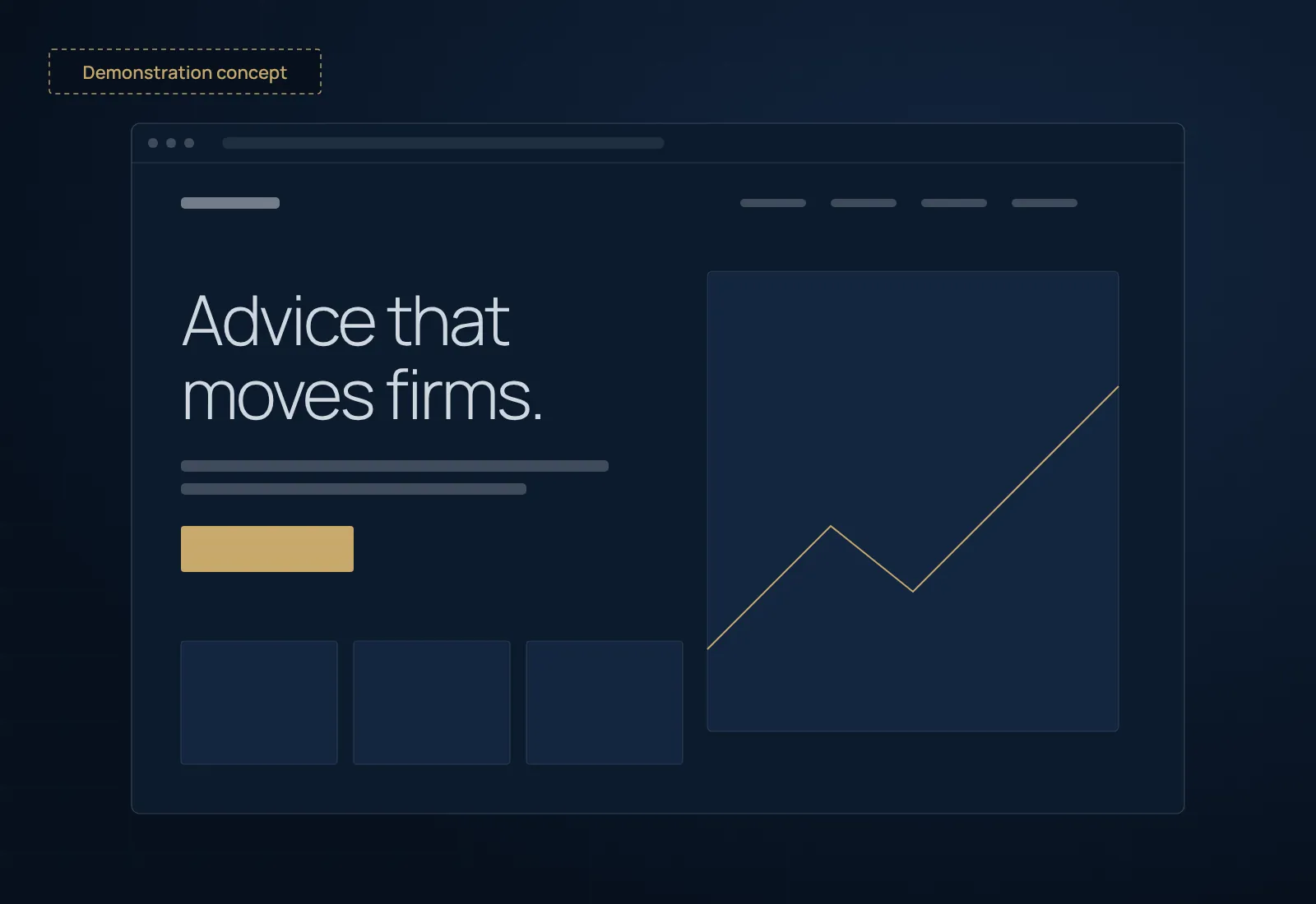 Demonstration concept: editorial consultancy website homepage